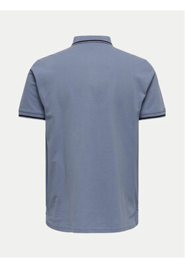 Only & Sons Polo Fletcher 22024827 Niebieski Regular Fit. Typ kołnierza: polo. Kolor: niebieski. Materiał: bawełna