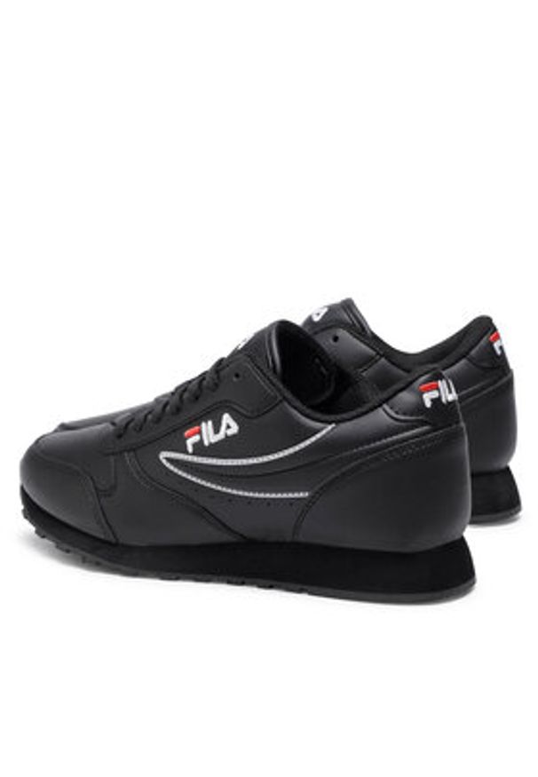 Fila Sneakersy Orbit Low Wmn 1010308.12V Czarny. Kolor: czarny. Materiał: skóra