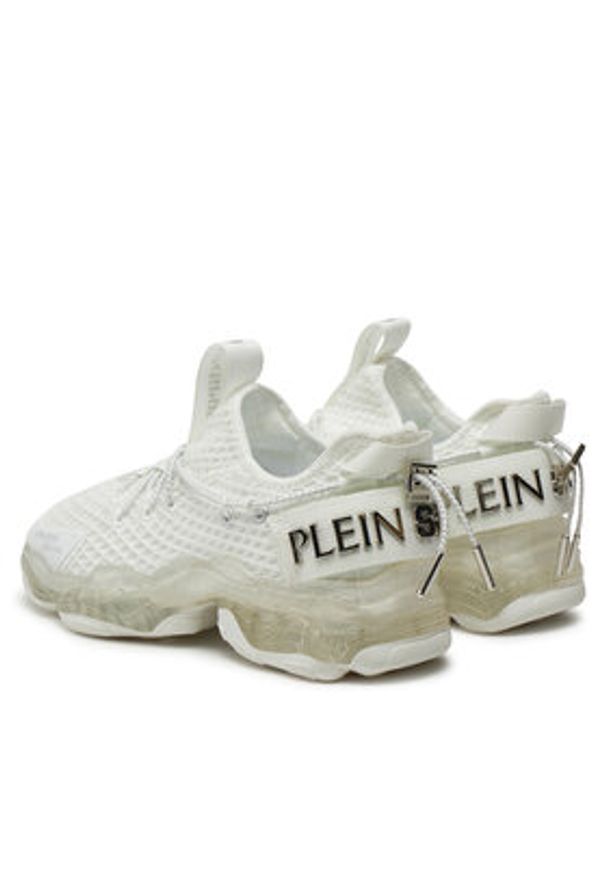 Plein Sport Sneakersy SADS USC0522 STE003N Biały. Kolor: biały. Materiał: skóra