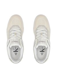 Calvin Klein Jeans Sneakersy Basket Cupsole Low Mix Ml Mtr YW0YW01490 Biały. Kolor: biały