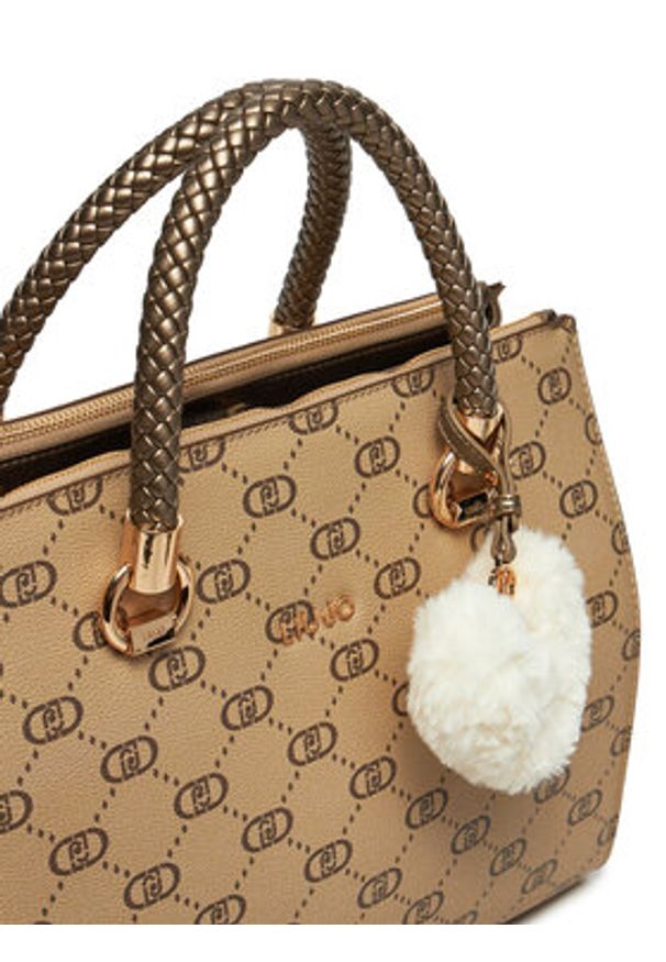 Liu Jo Torebka Ecs M Satchel Dou AF4008 E0668 Beżowy. Kolor: beżowy. Materiał: skórzane