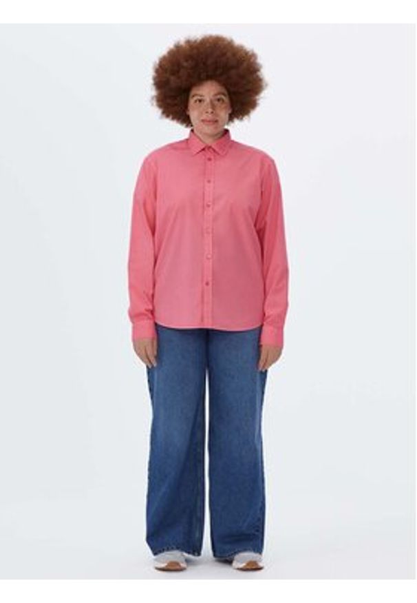 Americanos Koszula Unisex Memphis Różowy Relaxed Fit. Kolor: różowy. Materiał: bawełna