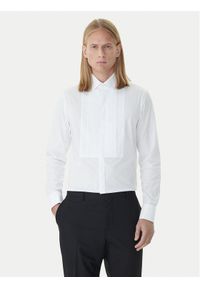 Calvin Klein Koszula LV019EU063 Biały Slim Fit. Kolor: biały. Materiał: bawełna