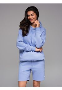 Ombre Clothing - Dresowa bluza unisex z kapturem i kieszeniami – lawendowa V9 OU-SNBC-0105 - XL/XXL. Okazja: na co dzień. Typ kołnierza: kaptur. Kolor: fioletowy. Materiał: dresówka. Wzór: aplikacja. Styl: casual #8