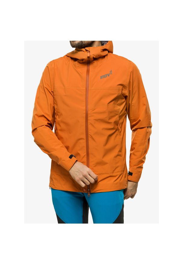 Kurtka przeciwdeszczowa męska Inov-8 Venturelite Jacket FZ. Kolor: pomarańczowy