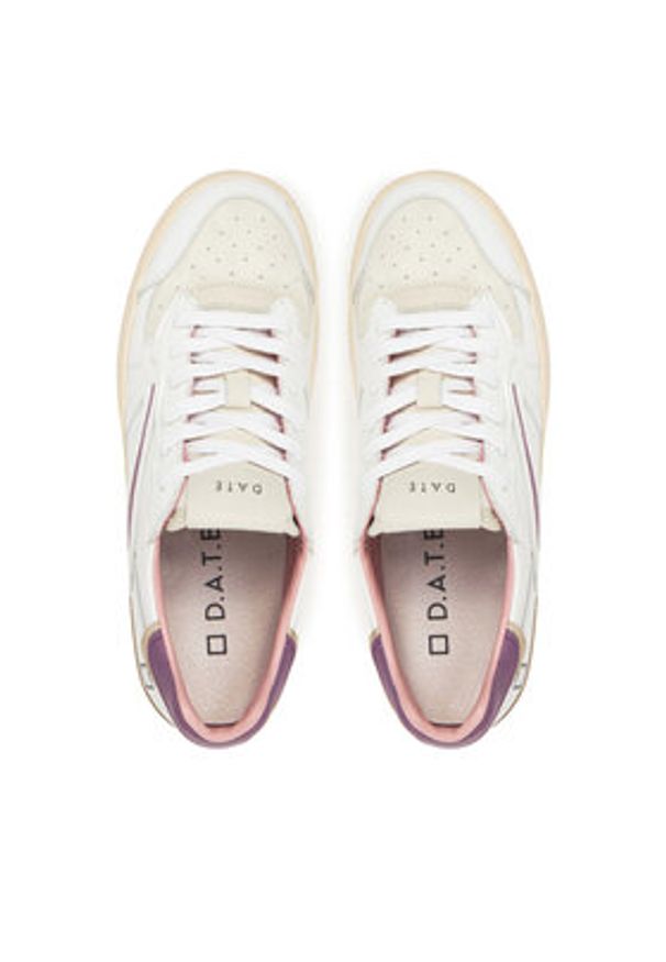 D.A.T.E. Sneakersy Hill Low W421-TP-CA Biały. Kolor: biały. Materiał: skóra