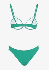 Born2be - Zielone Bikini Biustonosz z Usztywnianymi Miseczkami i Majtki Typu Figi Regulowanymi Ramiączkami Ellati. Kolor: zielony #4