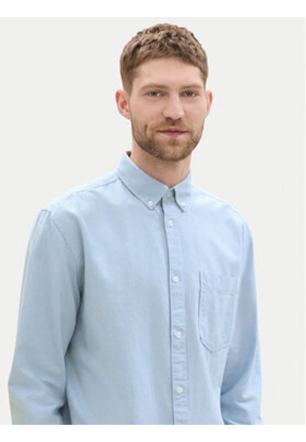 Tom Tailor Koszula 1042640 Niebieski Regular Fit. Kolor: niebieski. Materiał: bawełna