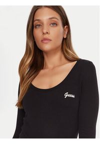 Guess Body V5BP09 KCBF1 Czarny Slim Fit. Kolor: czarny. Materiał: bawełna