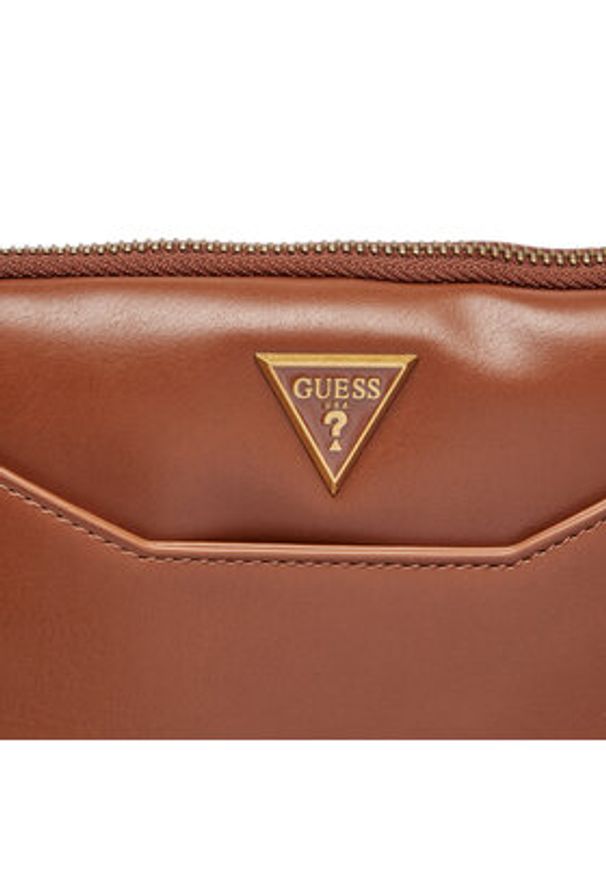 Guess Saszetka HMMECA P4223 Brązowy. Kolor: brązowy. Materiał: skóra