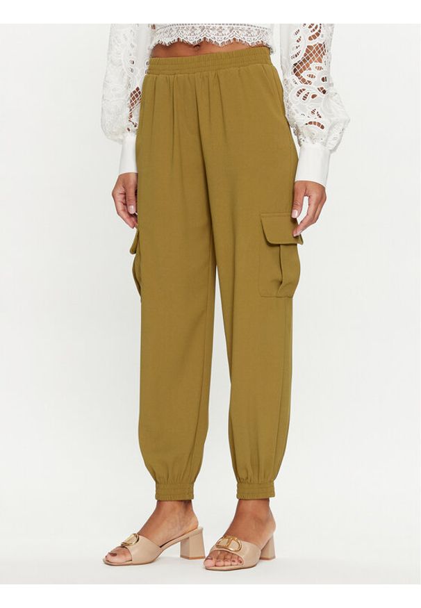 Silvian Heach Spodnie cargo GPP24421PA Khaki Regular Fit. Kolor: brązowy. Materiał: syntetyk