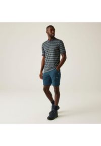 Regatta - Leesville II męskie spodenki trekkingowe. Kolor: niebieski. Długość: krótkie. Sport: turystyka piesza #1