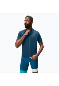 ENDURA - Koszulka rowerowa męska Endura Loop Zipped. Kolor: niebieski