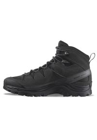 salomon - Buty trekkingowe męskie Salomon Quest Rove Mid Gtx. Wysokość cholewki: za kostkę. Zapięcie: sznurówki. Kolor: czarny. Materiał: guma, materiał, tkanina, syntetyk. Szerokość cholewki: normalna. Technologia: Gore-Tex