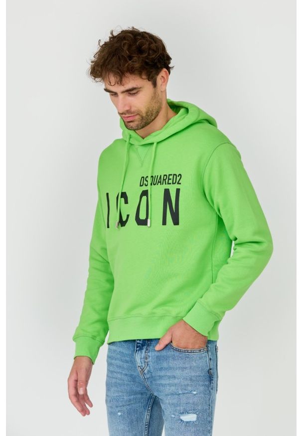 DSQUARED2 Zielona męska bluza Sweatshirt, Rozmiar 3XL. Kolor: zielony