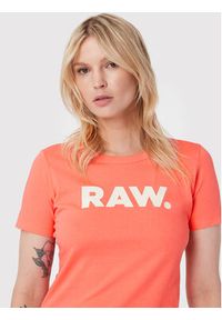 G-Star RAW - G-Star Raw T-Shirt Raw. D21226 -107-D159 Pomarańczowy Slim Fit. Kolor: pomarańczowy. Materiał: bawełna #5
