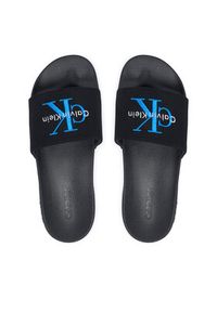 Calvin Klein Klapki Ee Slide Cv YM0YM01393 Czarny. Kolor: czarny. Materiał: materiał #6