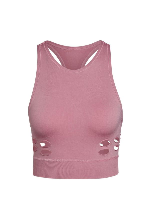 Top sportowy damski Adidas x Stella McCartney TPR Crop. Kolor: różowy