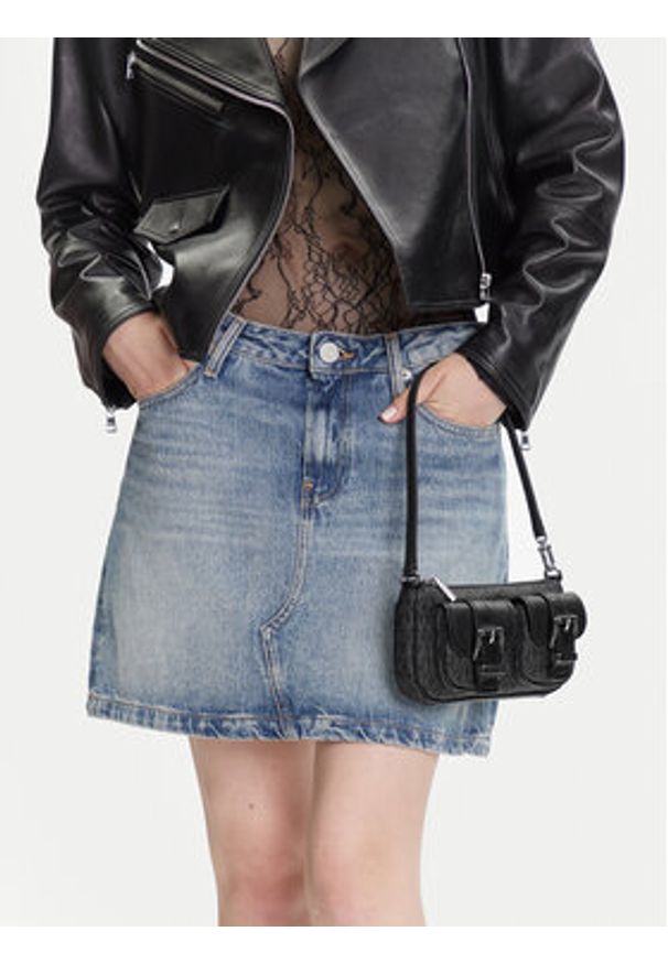 MICHAEL Michael Kors Torebka Zoe 32S5SZCU1V Czarny. Kolor: czarny. Materiał: skórzane