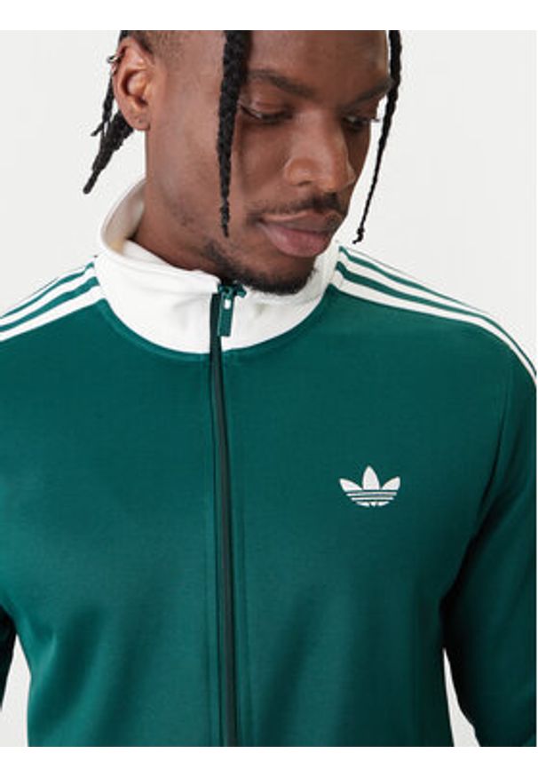 Adidas - adidas Bluza adicolor Classic KE1666 Zielony Slim Fit. Kolor: zielony. Materiał: bawełna