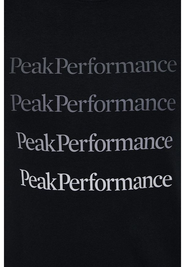 Peak Performance Bluza męska kolor czarny z nadrukiem. Okazja: na co dzień. Kolor: czarny. Materiał: bawełna. Wzór: nadruk. Styl: casual