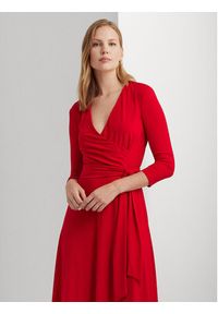 Lauren Ralph Lauren Sukienka codzienna 250769904033 Czerwony Regular Fit. Okazja: na co dzień. Kolor: czerwony. Materiał: syntetyk. Typ sukienki: proste. Styl: casual #4