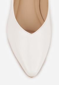 Born2be - Białe Balerinki Vices z Migdałowym Noskiem Neomaria. Okazja: na co dzień. Kolor: biały. Materiał: jeans, jedwab. Styl: casual, elegancki #5