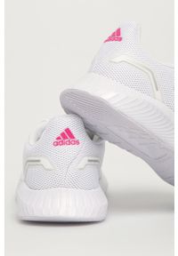 Adidas - adidas Buty kolor biały. Nosek buta: okrągły. Zapięcie: sznurówki. Kolor: biały. Materiał: guma #4