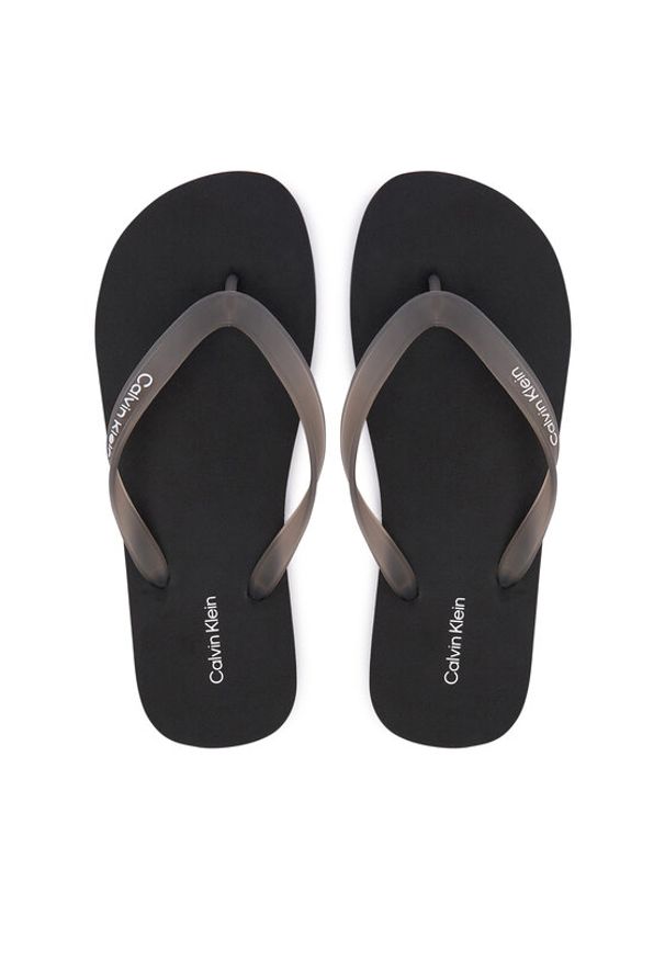 Calvin Klein Japonki Beach Thong Slide HM0HM02105 Czarny. Kolor: czarny. Materiał: syntetyk