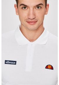 Ellesse - Polo. Okazja: na co dzień. Typ kołnierza: polo. Kolor: biały. Materiał: bawełna, dzianina. Wzór: gładki, aplikacja. Styl: casual #3