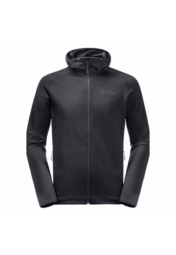 Bluza polarowa męska Jack Wolfskin Baiselberg. Kolor: czarny, szary, wielokolorowy. Materiał: polar