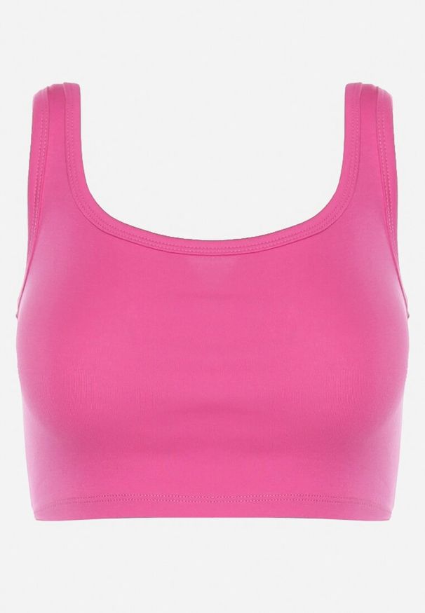 Born2be - Różowy Bawełniany Tank Top Bez Rękawów Lomalia. Kolor: różowy. Materiał: bawełna. Długość rękawa: bez rękawów