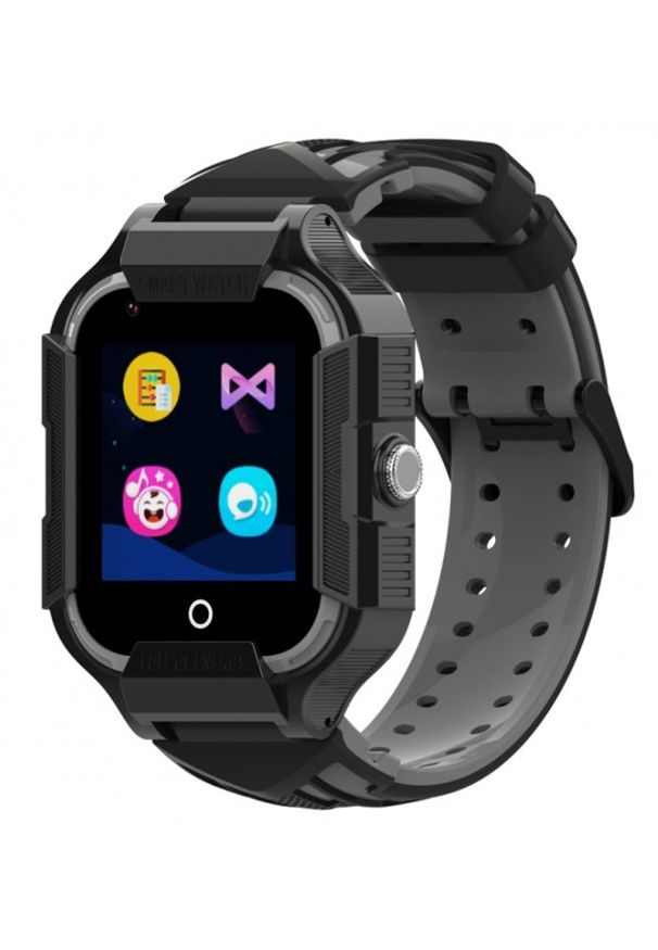 GARETT - Smartwatch Garett Kids Neon 4G czarny. Rodzaj zegarka: smartwatch. Kolor: czarny. Materiał: guma
