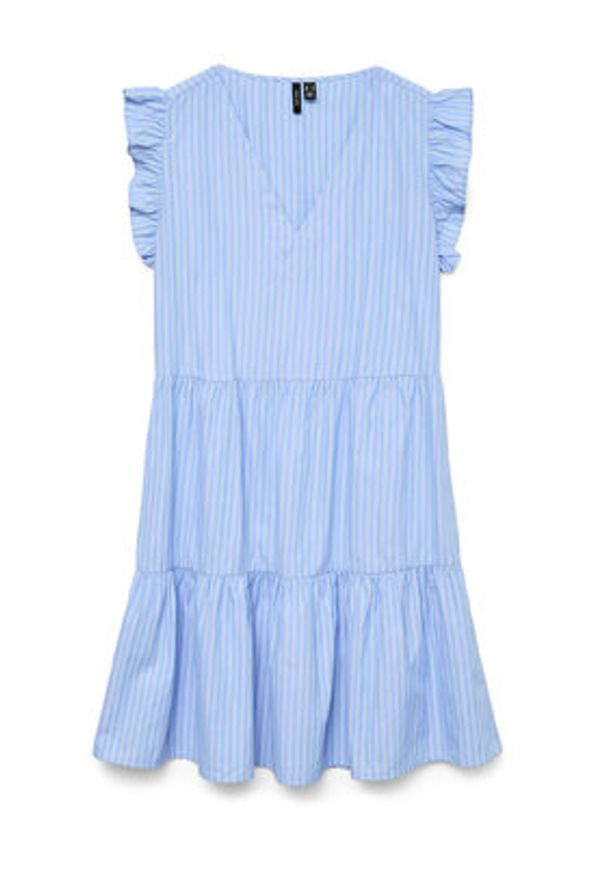 Vero Moda Sukienka codzienna 10325250 Niebieski Regular Fit. Okazja: na co dzień. Kolor: niebieski. Materiał: syntetyk, bawełna. Typ sukienki: proste. Styl: casual
