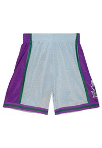 Mitchell & Ness - Szorty Milwaukee Bucks 75th NBA1996. Kolor: szary, niebieski, wielokolorowy. Sport: koszykówka #1