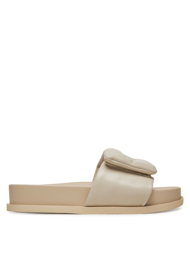 Klapki Armani Exchange. Kolor: kremowy