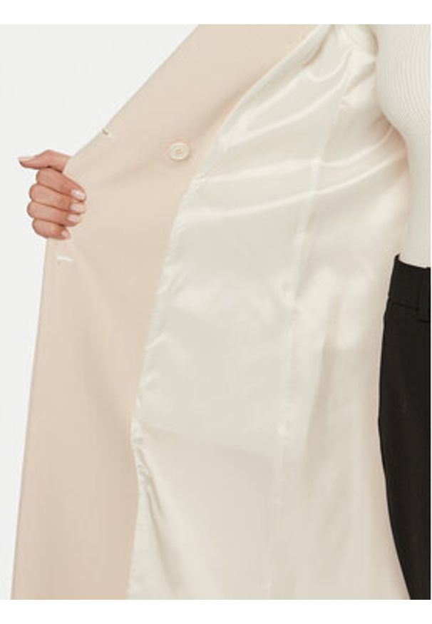 Artigli - ARTIGLI Płaszcz przejściowy ACCP000638 Beżowy Regular Fit. Kolor: beżowy. Materiał: wiskoza