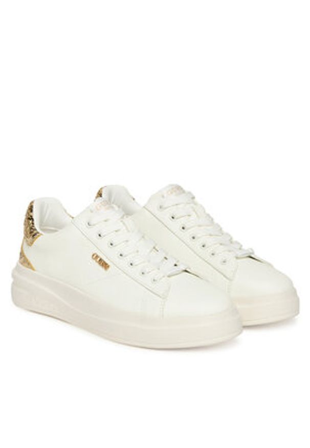 Guess Sneakersy FLFE10 ELE12 Biały. Kolor: biały. Materiał: skóra