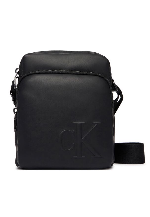 Calvin Klein Saszetka Bold Ck Pocket Reporter LV04D3368G Czarny. Kolor: czarny. Materiał: skóra