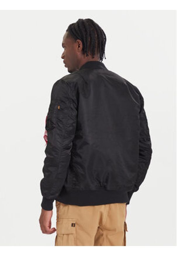 Alpha Industries Kurtka bomber Ma-1 Vf 59 Long 168100 Czarny Slim Fit. Kolor: czarny. Materiał: syntetyk