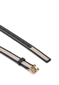 TOMMY HILFIGER - Tommy Hilfiger Pasek Damski Th Logo 2.5 Canvas AW0AW17249 Granatowy. Kolor: niebieski. Materiał: materiał #2