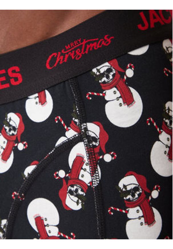 Jack & Jones Komplet bokserki i skarpety Snow Skulls Giftbox 12285138 Czarny. Kolor: czarny. Materiał: bawełna