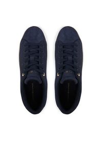TOMMY HILFIGER - Tommy Hilfiger Sneakersy Logo Cupsole Trainers FW0FW09109 Granatowy. Kolor: niebieski. Materiał: zamsz, skóra #4
