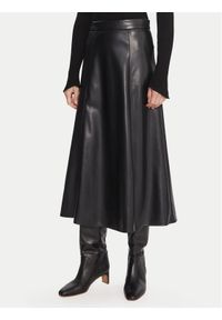 Marella Spódnica z imitacji skóry Vally 2525776022 Czarny Regular Fit. Kolor: czarny. Materiał: skóra