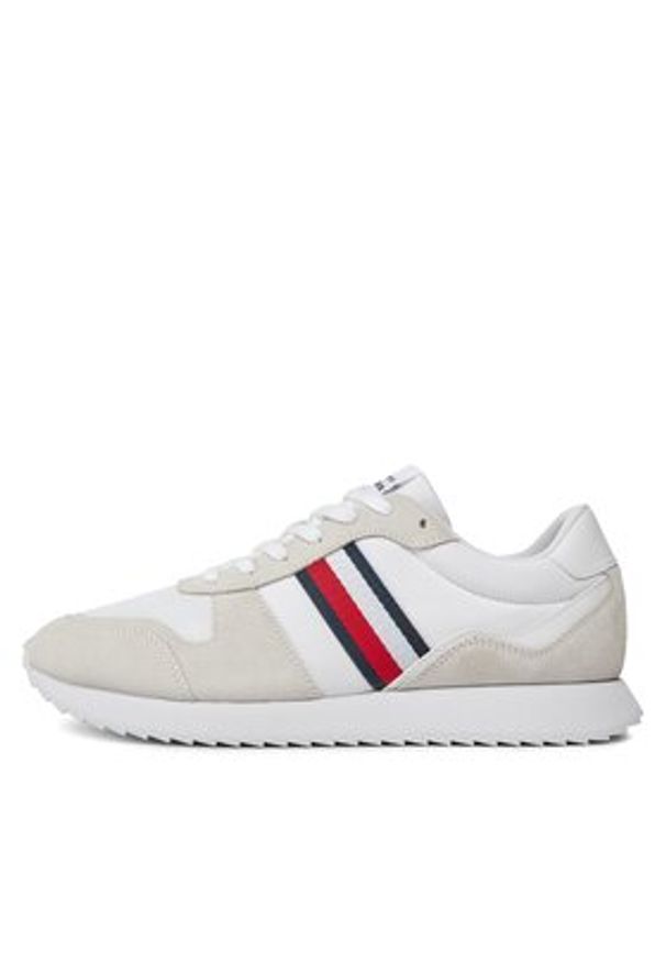 TOMMY HILFIGER - Tommy Hilfiger Sneakersy Runner Evo Mix Ess FM0FM04886 Biały. Kolor: biały. Materiał: materiał