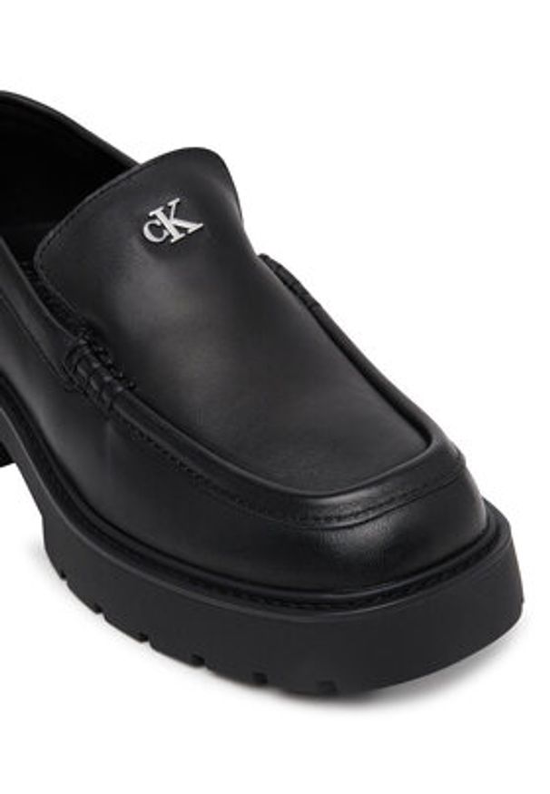 Calvin Klein Jeans Loafersy Chunky Cupsole Ru Patch Lth YW0YW01862 Czarny. Kolor: czarny. Materiał: skóra
