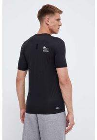 Lacoste t-shirt męski kolor czarny gładki. Kolor: czarny. Długość rękawa: krótki rękaw. Długość: krótkie. Wzór: gładki. Styl: klasyczny #3