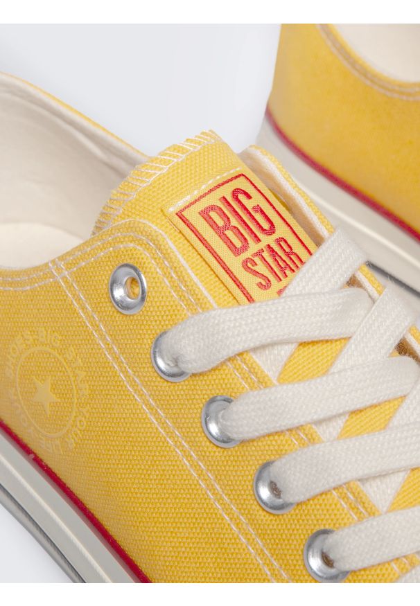 Big-Star - Trampki męskie niskie żółte RR174616 201. Okazja: na co dzień. Kolor: żółty. Materiał: guma, jeans, materiał. Styl: casual, klasyczny, sportowy