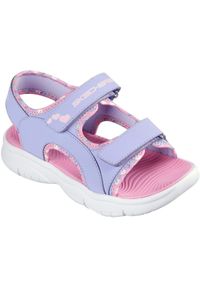 skechers - Sandały Skechers Flex Splash - Heart, Dzieci. Kolor: fioletowy. Materiał: syntetyk, materiał