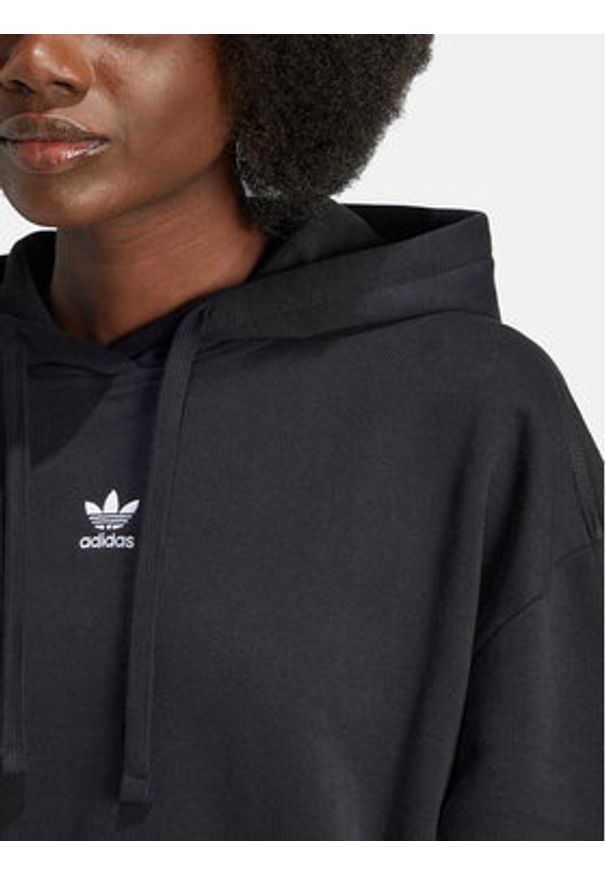 Adidas - adidas Bluza Essentials IY9615 Czarny Oversize. Kolor: czarny. Materiał: bawełna